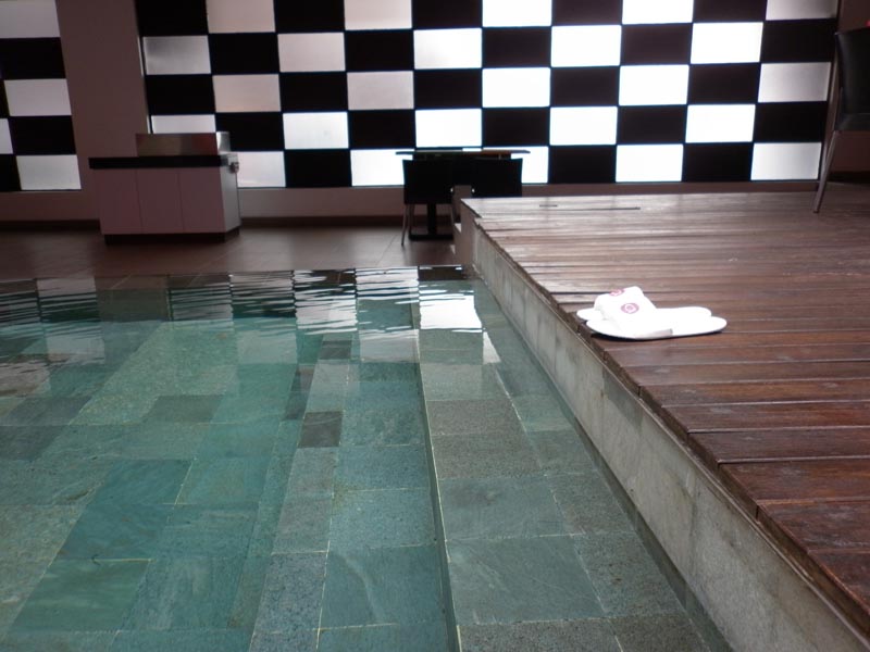 Indonesia Green Sukabumi Stone – Unique Green Swimming Pool with Bali Green Sukabumi Stone at Amaris Hotel